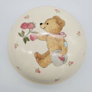 Teddy Bear Covered Trinket Dish Mikasa CC018
